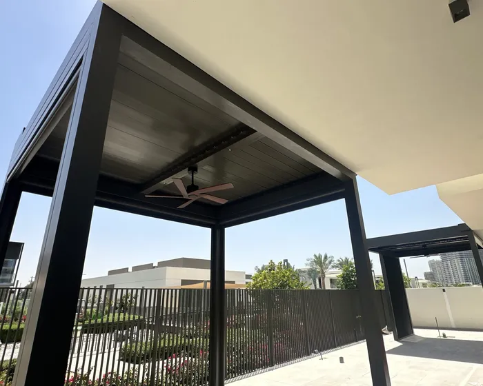 Sierra bioclimatic pergola installed in Dubai Hills