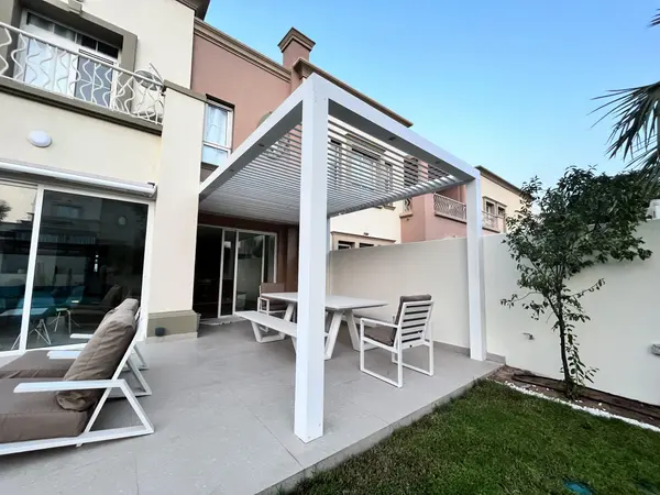 Liwa wall mounted pergola in Meadows, Dubai