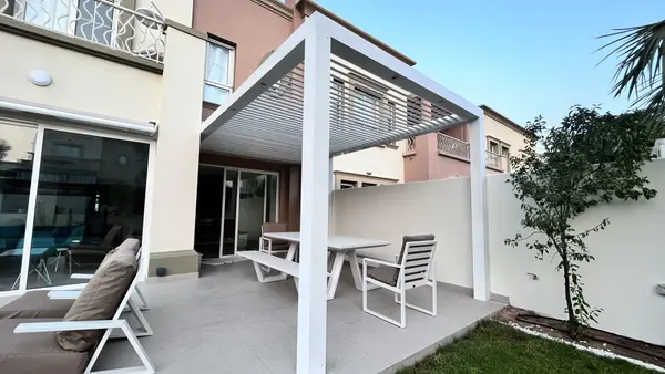 Liwa wall mounted pergola in Meadows, Dubai